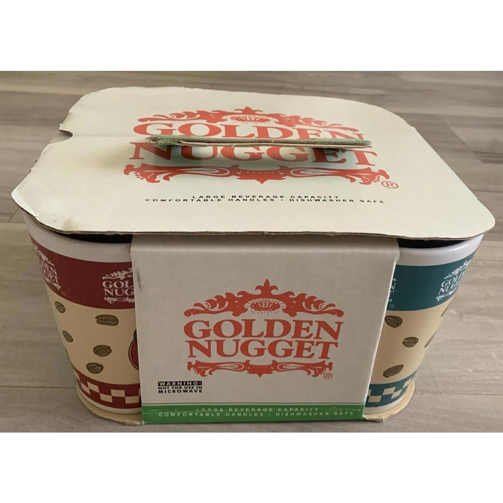 GOLDEN NUGGET Casino LOT of 4 different  mug cup coffee Vintage New In Box
